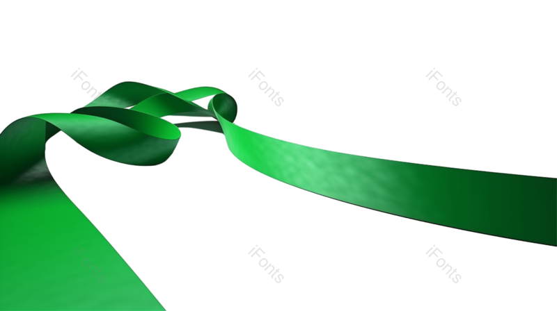 缎带图片,抽象元素,绿色PNG,礼物免抠素材